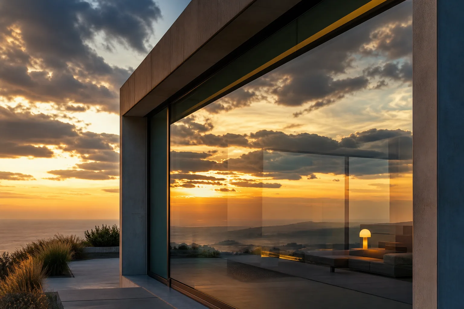 Sky in the glass