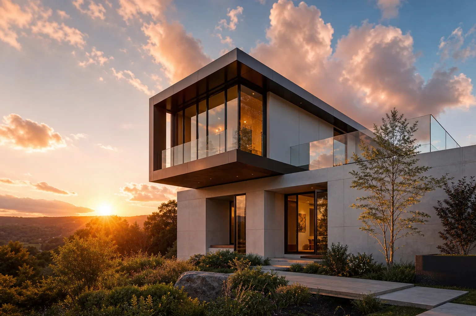 Golden hour, low angle. A home that turns heads.