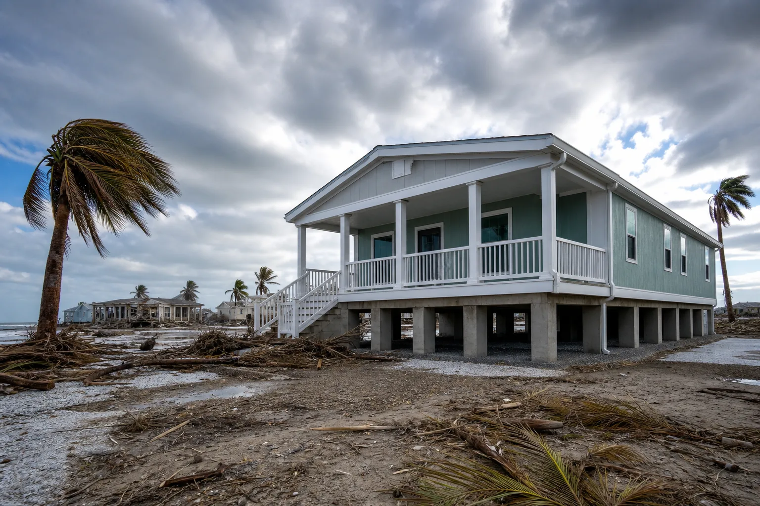 GOGER concrete coastal home intact after a hurricane