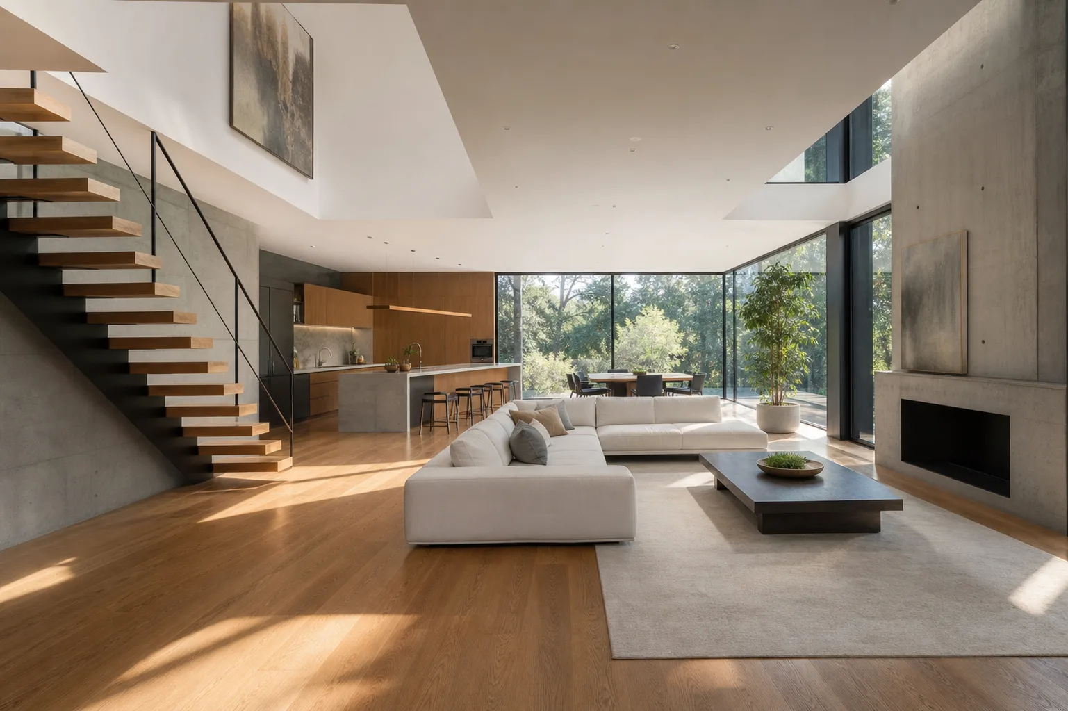 Modern, down to the wall